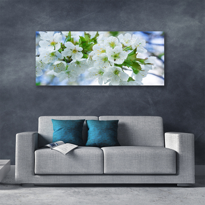 Photo sur toile Fleurs floral vert blanc