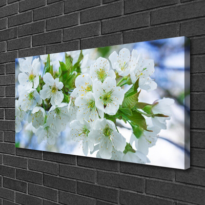 Photo sur toile Fleurs floral vert blanc