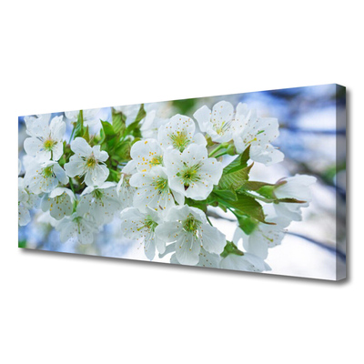 Photo sur toile Fleurs floral vert blanc