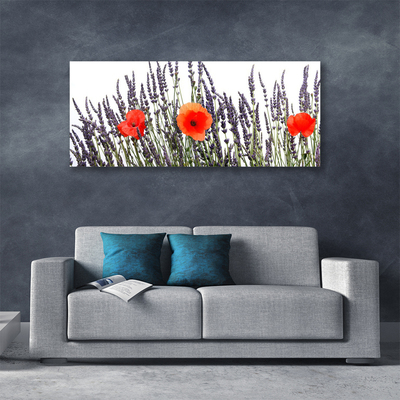 Photo sur toile Fleurs floral violet rouge vert