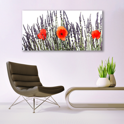 Photo sur toile Fleurs floral violet rouge vert