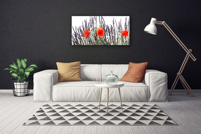 Photo sur toile Fleurs floral violet rouge vert