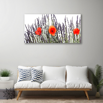 Photo sur toile Fleurs floral violet rouge vert