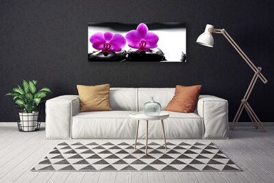 Photo sur toile Pierres fleurs floral rose noir