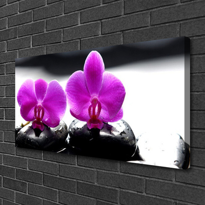 Photo sur toile Pierres fleurs floral rose noir