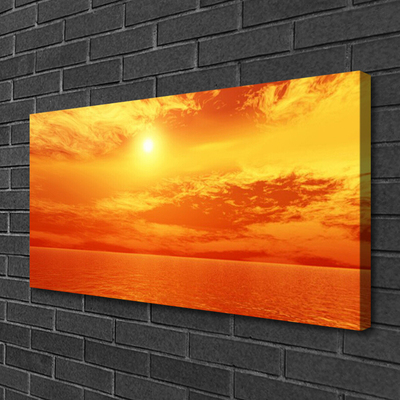 Photo sur toile Mer soleil paysage jaune