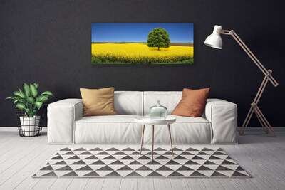 Photo sur toile Arbre prairie nature jaune brun vert