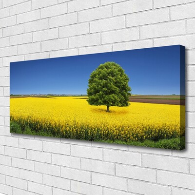 Photo sur toile Arbre prairie nature jaune brun vert