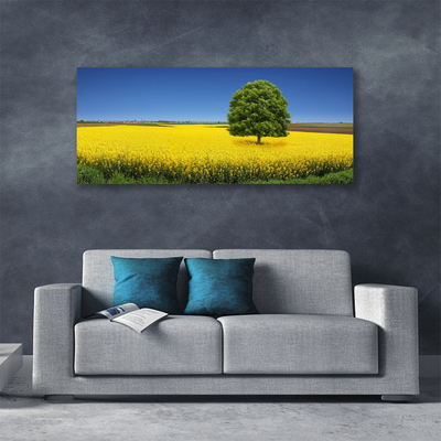 Photo sur toile Arbre prairie nature jaune brun vert