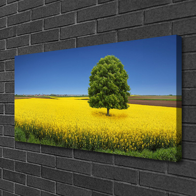 Photo sur toile Arbre prairie nature jaune brun vert