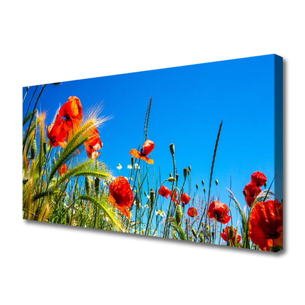 Photo sur toile Fleurs floral rouge vert