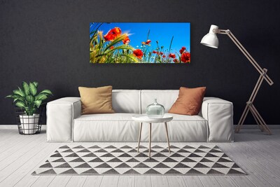 Photo sur toile Fleurs floral rouge vert