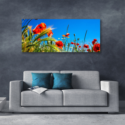 Photo sur toile Fleurs floral rouge vert