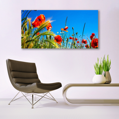 Photo sur toile Fleurs floral rouge vert