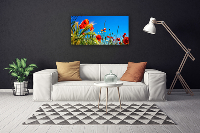 Photo sur toile Fleurs floral rouge vert