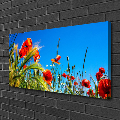 Photo sur toile Fleurs floral rouge vert