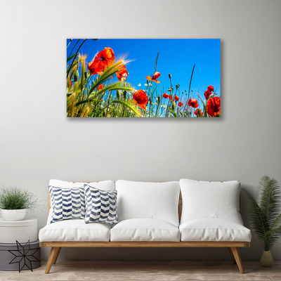 Photo sur toile Fleurs floral rouge vert