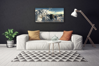 Photo sur toile Montagnes paysage gris blanc