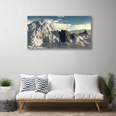 Photo sur toile Montagnes paysage gris blanc