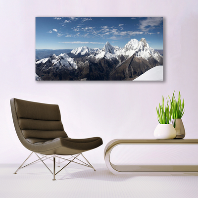Photo sur toile Montagnes paysage blanc gris