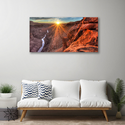 Photo sur toile Désert soleil paysage jaune brun