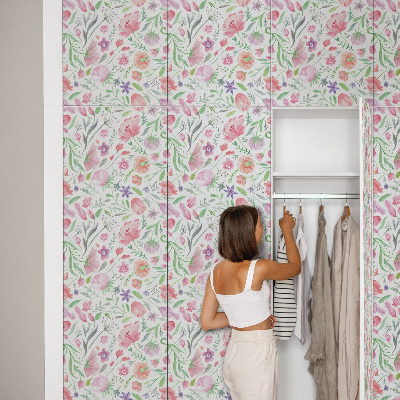 Papier adhésif sur meuble Fleurs pastel