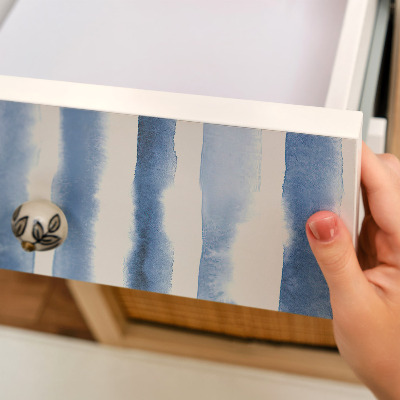 Film adhésif pour meuble Rayures bleues