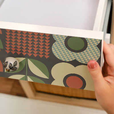 Papier à coller sur meuble Folklore des fleurs