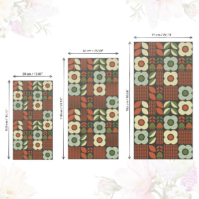 Papier à coller sur meuble Folklore des fleurs