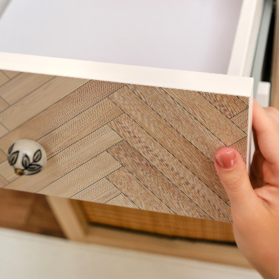 Film adhésif pour meuble Chevrons en bois