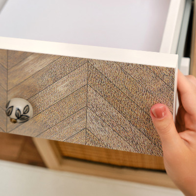 Papier à coller sur meuble Bois à chevrons