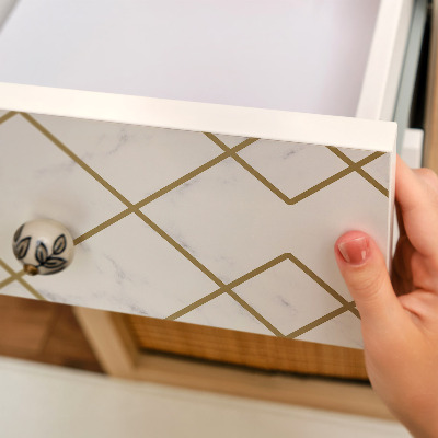 Film adhésif pour meuble Géométrie du marbre