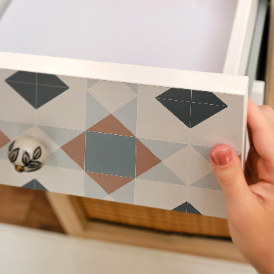 Papier à coller sur meuble Composition géométrique