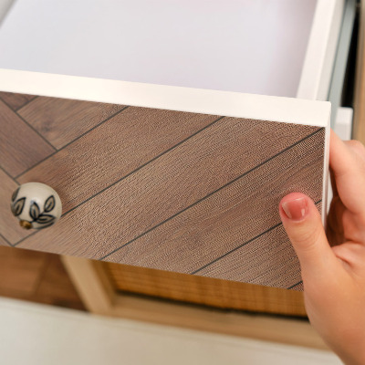 Papier adhésif pour meuble Chevrons en bois