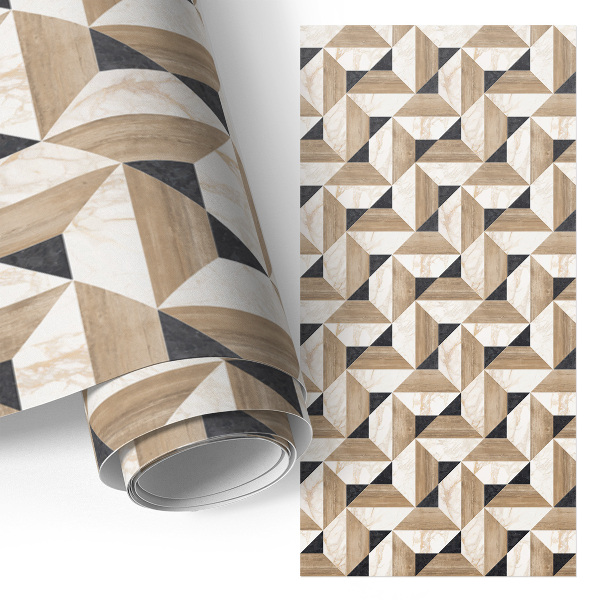 Papier à coller sur meuble Bois et marbre