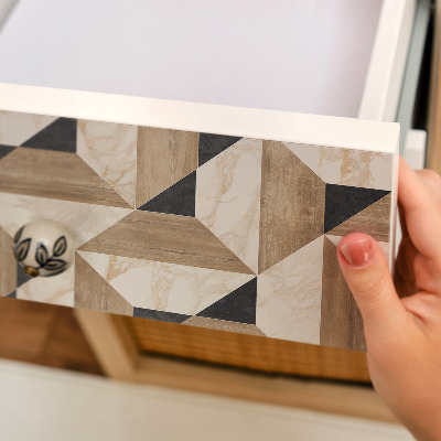 Papier à coller sur meuble Bois et marbre