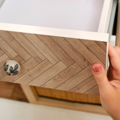 Papier à coller sur meuble Bois à chevrons