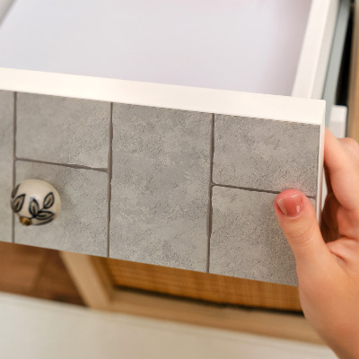 Adhésif pour meuble Carreaux gris