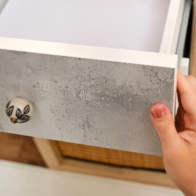 Papier à coller sur meuble Mur gris
