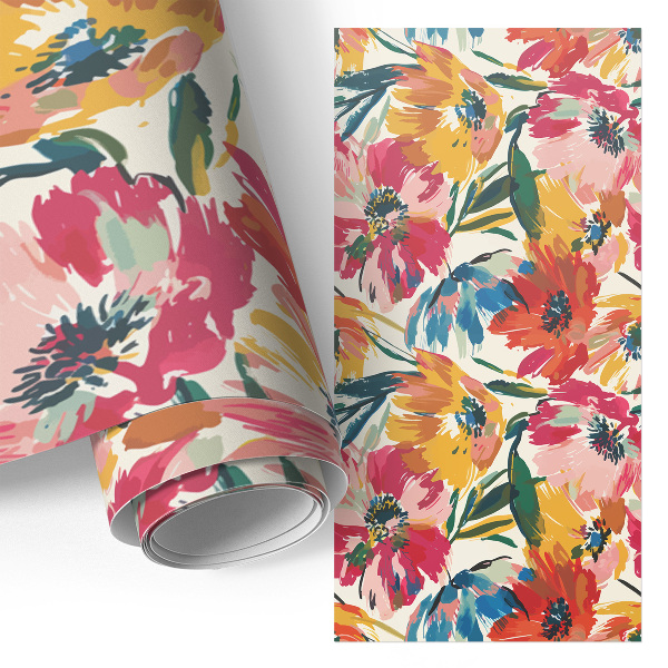 Film adhésif pour meuble Kaléidoscope coloré