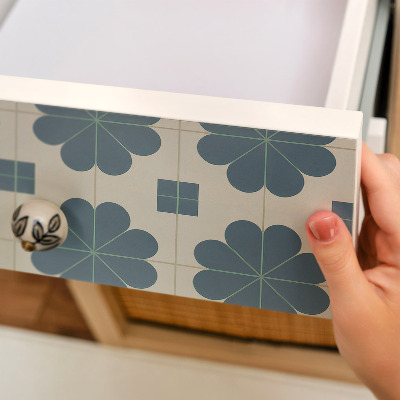 Papier adhésif sur meuble Géométrie florale