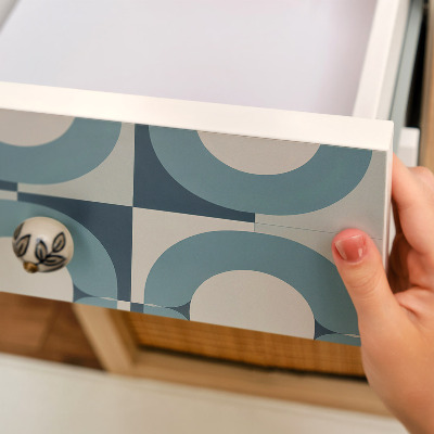 Papier à coller sur meuble Roues bleues