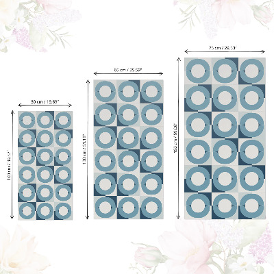 Papier à coller sur meuble Roues bleues