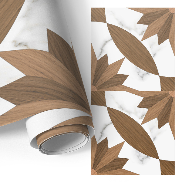 Papier à coller sur meuble Bois et marbre