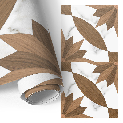 Papier à coller sur meuble Bois et marbre