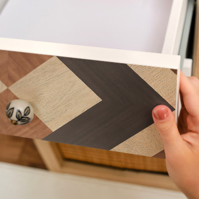 Papier adhésif pour meuble Carrés en bois