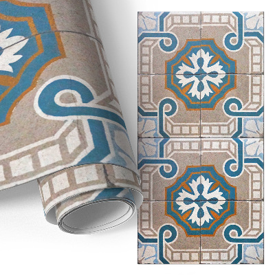 Papier adhésif sur meuble Carreaux anciens