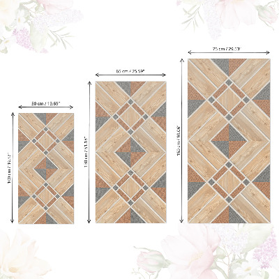 Papier à coller sur meuble Mosaïque en bois
