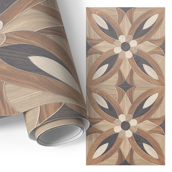 Adhésif pour meuble Fleurs en bois