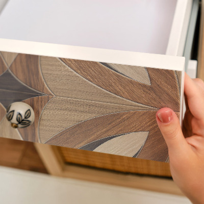 Adhésif pour meuble Fleurs en bois